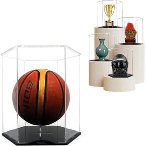 Display Box Basketball Display Case Collectibles Display Box Acrylic Display Case Dust Protection Display case Cube Organizer Stand Suitable for Football Basketball Helmets Sports Shoes and Souvenirs