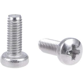 uxcell M3x8mm Machine Screws Pan Phillips Cross Head Screw 304 Stainless Steel Fasteners Bolts 100Pcs