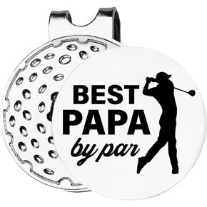 Papa Golf Gifts, Best Papa by Par Golf Ball Marker Gifts, Papa Golf Ball Marker Magnetic Hat Clip, Novelty Golf Gift for Papa Birthday Christmas Father's Day