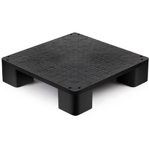 Plastic Pallets for Basement Storage Easy to Stack Lightweight Floor Pallets Display for Flooring Room Supermarket Warehouse, Support up to 2000 Lbs,Black (40'' L X 20'' W X 5.5'' H,2 Pcs)