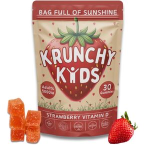 5,000IU Adult Vitamin D3 Gummies - Organic, Plant-Based, Non-GMO, Sugar-Free, Low Glycemic | Supports Bones, Immunity, Mood & Sleep