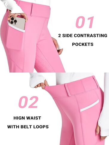 FitsT4 Sports Girl's Full Seat Horse Riding Pants Bootcut Riding Tights Kids Equestrian Breeches with Pockets in Saudi Arabia