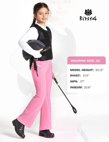 FitsT4 Sports Girl's Full Seat Horse Riding Pants Bootcut Riding Tights Kids Equestrian Breeches with Pockets in Saudi Arabia