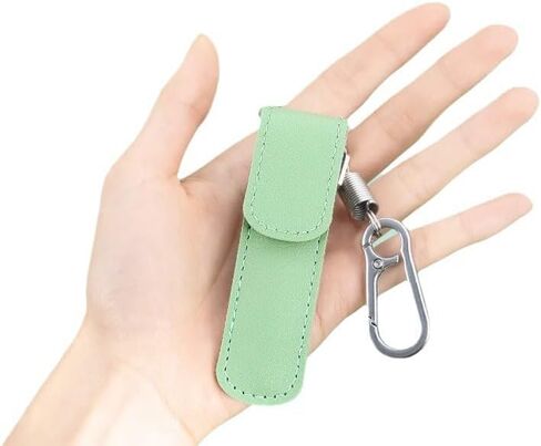 Pleteffect Ear Cleaner, Ear Cleaning Master—Earwax Cleaner Tool Set, Ear Cleaner Earwax Removal Tool, Household Stainless Steel Ear Pick 6-Piece Set with Portable Keychain PU Leather Case (Green) in Saudi Arabia