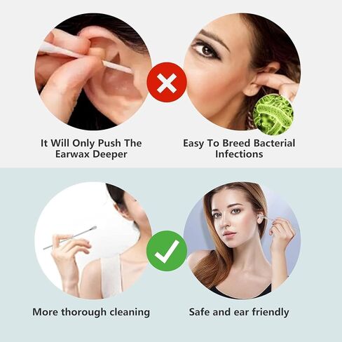 Pleteffect Ear Cleaner, Ear Cleaning Master—Earwax Cleaner Tool Set, Ear Cleaner Earwax Removal Tool, Household Stainless Steel Ear Pick 6-Piece Set with Portable Keychain PU Leather Case (Green) in Saudi Arabia