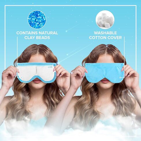 JJ CARE ضغط حراري رطب للعين، تخفيف الضغط الحراري للعين الجافة، قناع العين القابل للاستخدام في الميكروويف برائحة اللافندر، ضغط بارد وحرارة للعيون، وسادة تدفئة للعين للعيون المتهيجة in Kuwait