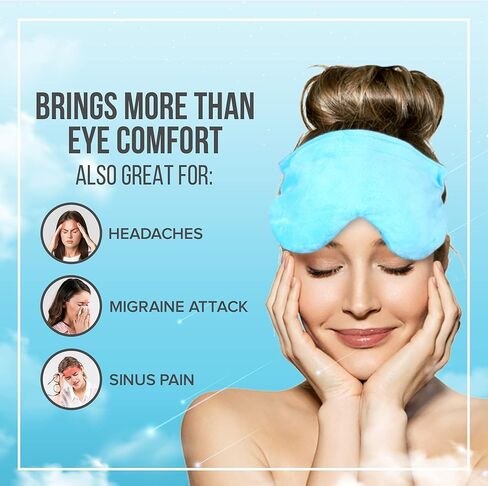 JJ CARE ضغط حراري رطب للعين، تخفيف الضغط الحراري للعين الجافة، قناع العين القابل للاستخدام في الميكروويف برائحة اللافندر، ضغط بارد وحرارة للعيون، وسادة تدفئة للعين للعيون المتهيجة in Kuwait