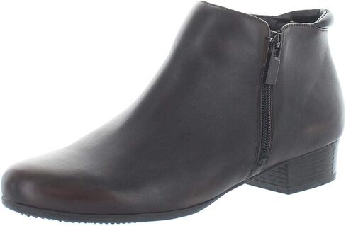 Trotters Women's Major Ankle Bootie, Dark Brown, 9.5 Narrow in Saudi Arabia