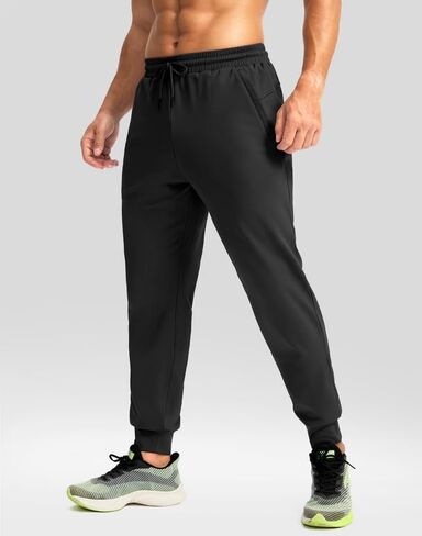 G Gradual Men's Fleece Joggers with Zipper Pockets Winter Warm Pants Water Resistant Athletic Workout Gym Sweatpants for Men in Saudi Arabia