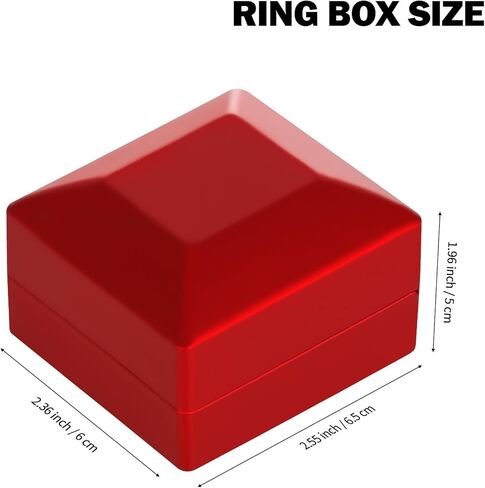 LED Stud Earring Jewelry Gift Box for Proposal, Wedding, Engagement，Birthday Luxury Jewelry Gift Box with LED Light, Jewellry Display Box (Black) in Kuwait