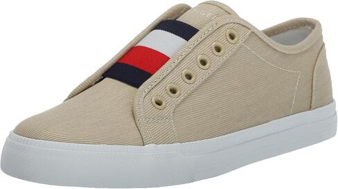Tommy Hilfiger Women's Anni Slip-On Sneaker, White Canvas, 6.5 M US in Saudi Arabia