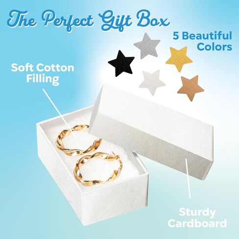 Prestige & Fancy Jewelry Boxes, 6 Pack, 2.55 x 1.5 x 1 inch - Cotton Filled Small Gift Boxes with Lids for Bracelets, Earrings, Pendants, Gifts, Chistmas, Party Favors, Valentines Day (6, Kraft) in Saudi Arabia