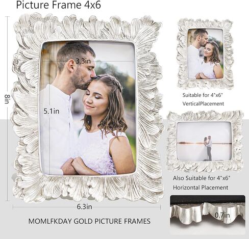 إطارات صور كلاسيكية مقاس 5 × 7، إطار صورة ذهبي لعرض سطح الطاولة وديكور المنزل للتعليق على الحائط in Saudi Arabia