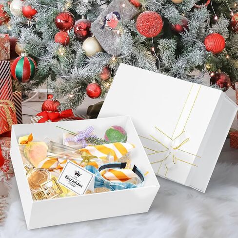 Large Gift Boxes with Lids, 13×10×5 Inches Black Gift Box, Gift Box with Ribbon Bow, Card and Shredded Paper Filler, Luxury Gift Boxes for Presents, Birthday, Weddings, Christmas(1Pack) in Saudi Arabia