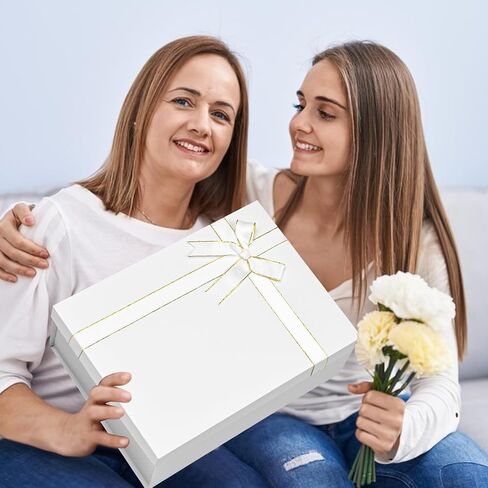 Large Gift Boxes with Lids, 13×10×5 Inches Black Gift Box, Gift Box with Ribbon Bow, Card and Shredded Paper Filler, Luxury Gift Boxes for Presents, Birthday, Weddings, Christmas(1Pack) in Saudi Arabia