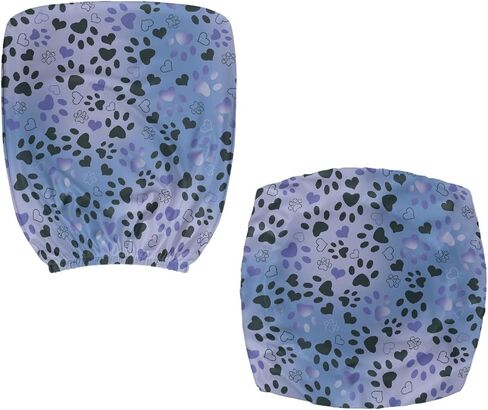 GLENLCWE Purple Dog Paw Print Computer Office Chair Covers 2Piece Stretch High Back Chair Slipcovers for Boss Rotating Chairs for Puppy’s Lover in Kuwait