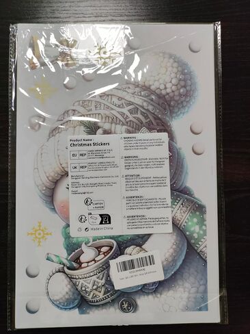 195pcs Christmas Snowman Window Stickers 9 Sheets Christmas Stickers Static Window Clings, PVC Xmas Decals Decorations for Christmas Window Display, Home Decor, Party Decor in Kuwait