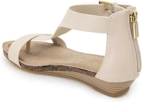 Kenneth Cole REACTION Women's Great Gal T-Strap Wedge Sandal, Black Patent, 6 M US in Saudi Arabia