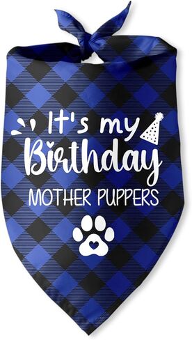 It's My Birthday Mother Puppers Pink Dog Bandana Dog Birthday Girl Bandana Puppy Bandana Funny Pet Puppy Photo Prop Pet Scarf Accessories for Pet Dog Lovers Gifts in Saudi Arabia