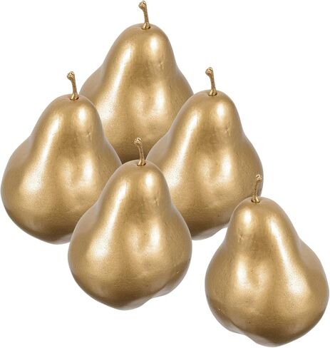 STOBOK نابض بالحياة وهمية الكمثرى 5pcs الكمثرى الاصطناعي واقعية وهمية البلاستيك الفاكهة الذهبي الاصطناعي نموذج الفاكهة واقعية فو نابض بالحياة عرض الدعائم زخرفة الحفلات الكمثرى الذهبي الاصطناعي in Saudi Arabia