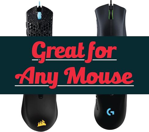 Mouse GRIPZ مع شريط - أسافين مريحة منسوجة لفئران ألعاب الكمبيوتر الشخصي لراحة اليد وقبضة المخلب | سهل التطبيق | لاصق قوي in Saudi Arabia
