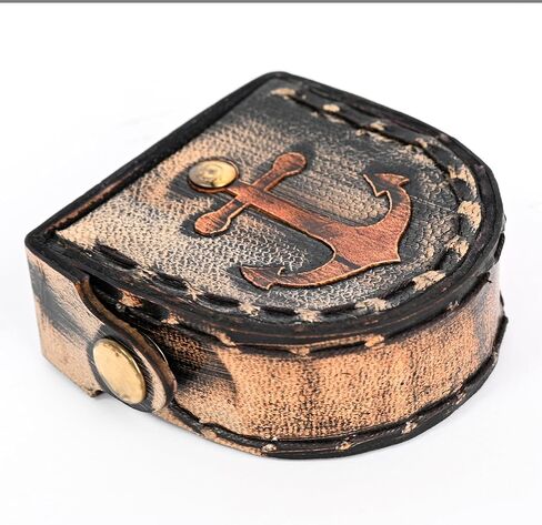 Thoreau's Go Confidently Quote Engraved Compass with Stamped Leather case, Camping Compass, Boating Compass, Gift Compass, Graduation Day Gifts in Kuwait