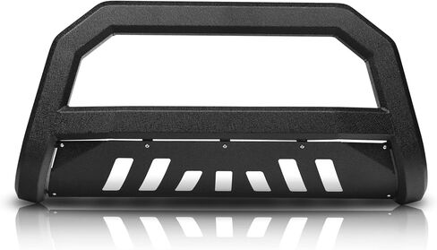 Armordillo 8716410 AR Series Aluminium Bull Bar مع شريط إضاءة LED - أسود غير لامع مع لوحة انزلاقية من الألومنيوم تناسب 2009-2018 دودج رام 1500/2019-2022 كلاسيك in Saudi Arabia