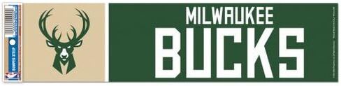 Wincraft NBA Milwaukee Bucks Decal3x12 Bumper Strip Decal, Team Colors, One Size in Saudi Arabia