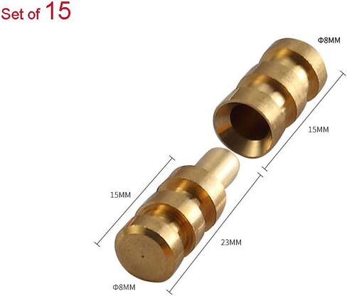 YXQ Table Leaf Dowels Pins Metal Length 1.18'' Furniture Bolt Connectors Table Top Leaf Alignment Pin Hardware Set of 15 in Saudi Arabia