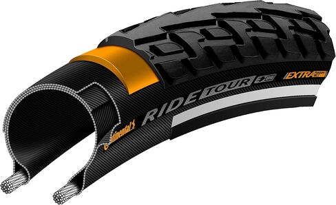 Continental Ride Tour Cross/Hybrid Bicycle Tire - Wire Bead (Black - 27 x 1 1/4) in Saudi Arabia