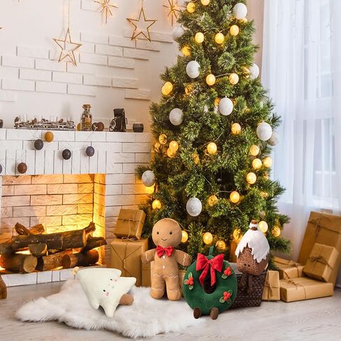 Gingerbread Stuffed Pillow Plush Gingerbread Christmas Pillows for Home Decor Sofa Bed Cute Christmas Party Decor Pillow for Christmas Party Gifts,Man,14.7" in Saudi Arabia