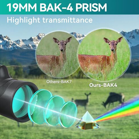 12x50 HD Monocular for Adults High Powered with BAK4 Prism & FMC Lens,Lightweight with Smartphone Adapter, Compact black monoculars for adults high powered in Saudi Arabia