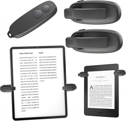 [2 Clips] Finger Ring Page Turner Remote for Kindle Paperwhite Remote Page Turner Accessories for Kindle Clip Clicker Page Turner for Ipad Android Tablets Phone Camera Triggers in Kuwait