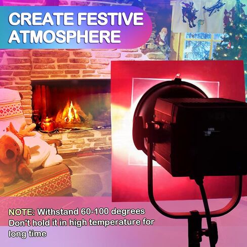 12 Pcs Correction Gel Light Filter 16x20'' Lighting Gels Diffuser 12 Colors Overlays Transparent Plastic Sheets Film for Landscape Led Light, Photography, Video, Photo, Stage in Saudi Arabia