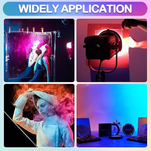 12 Pcs Correction Gel Light Filter 16x20'' Lighting Gels Diffuser 12 Colors Overlays Transparent Plastic Sheets Film for Landscape Led Light, Photography, Video, Photo, Stage in Saudi Arabia