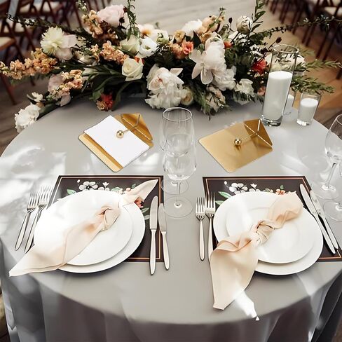 2Pcs Napkin Holder for Table,Cocktail Napkin Holder,Gold Metal Square Napkin Holders for Paper Napkins,Flat Napkin Holder with Weighted Arm,Modern Napkin Holder for Kitchen,Dinner,Bar,Outdoor in Saudi Arabia