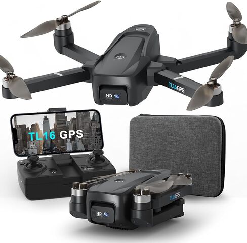 Drone with Camera Brushless Motor Drones for Adults Beginners 2 Cameras FPV RC Quadcopters Foldable Motorized Adjustable 1080P UAV APP Control 3D Flips Easy to Fly Toys Carrying Bag in Saudi Arabia