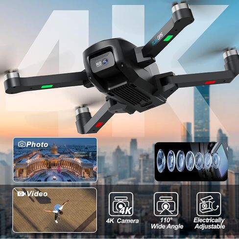 Drone with Camera Brushless Motor Drones for Adults Beginners 2 Cameras FPV RC Quadcopters Foldable Motorized Adjustable 1080P UAV APP Control 3D Flips Easy to Fly Toys Carrying Bag in Saudi Arabia