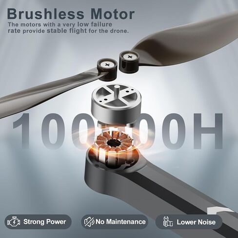 Drone with Camera Brushless Motor Drones for Adults Beginners 2 Cameras FPV RC Quadcopters Foldable Motorized Adjustable 1080P UAV APP Control 3D Flips Easy to Fly Toys Carrying Bag in Saudi Arabia