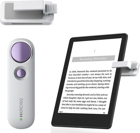 RF Remote Control Page Turner for Kindle Reading Ipad iPhone Android Tablets Surface Comics, Wireless Camera Video Recording Remote Controller, with Reading Light in Saudi Arabia