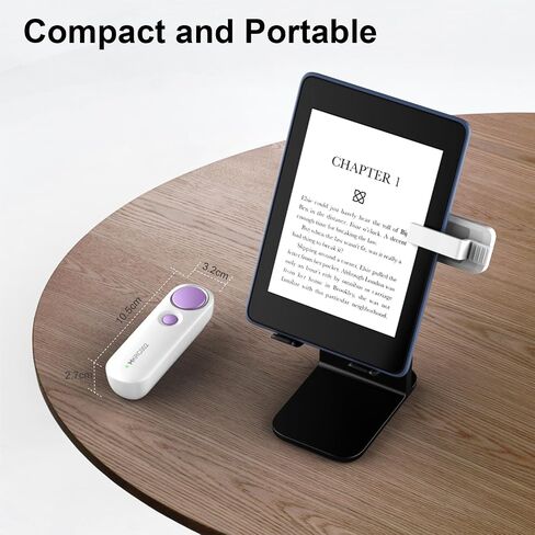 RF Remote Control Page Turner for Kindle Reading Ipad iPhone Android Tablets Surface Comics, Wireless Camera Video Recording Remote Controller, with Reading Light in Saudi Arabia