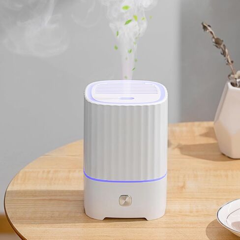 Flame Fire Diffuser Humidifier，7 Colors Changing Oil Diffuser，200ml Capacity Visual Water Level line Aromatherapy humidifier，Suitable for Living Room, Bedroom, Office.(Black) in Saudi Arabia