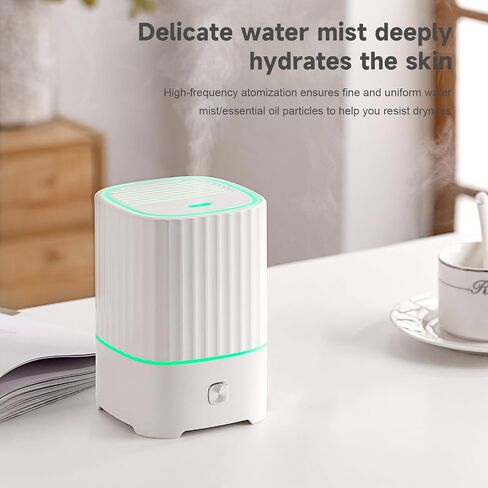 Flame Fire Diffuser Humidifier，7 Colors Changing Oil Diffuser，200ml Capacity Visual Water Level line Aromatherapy humidifier，Suitable for Living Room, Bedroom, Office.(Black) in Saudi Arabia