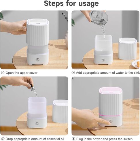 Flame Fire Diffuser Humidifier，7 Colors Changing Oil Diffuser，200ml Capacity Visual Water Level line Aromatherapy humidifier，Suitable for Living Room, Bedroom, Office.(Black) in Saudi Arabia