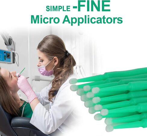 400PCs Dental Grade Pollo Disposable Dental Microbrush Applicators by VASTMED | Application Brushes Bendable for Eyelash Extensions, Personal Care, Artwork in Saudi Arabia
