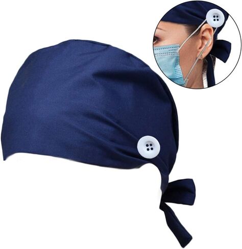 Tsingweel Working Cap with Buttons Sweatband Adjustable Tie Back Hats One Size for Women and Men in Saudi Arabia