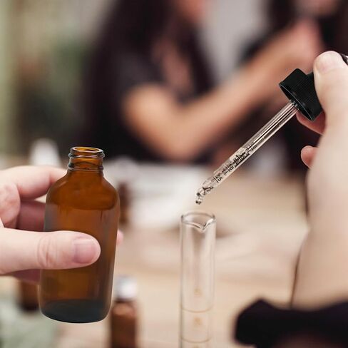 5Pcs Dropper Bottles,4oz(120ml) & 5ml Amber Glass Tincture Bottles with Dropper, Funnel, Pipette, Labels,Brush Droplette Bottle for Essential Oils Liquids(120ml, Brown) in Saudi Arabia