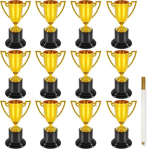 4 inch mini trophies, Trophies for kindergarten graduation, bowling tournaments, basketball games, kids soccer awards, Must have football party favors, plastic trophy. in Kuwait