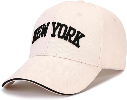 Classic Baseball Cap New York Embroidery 100% Cotton Adjustable Dad Hat Men and Women 2 in Saudi Arabia