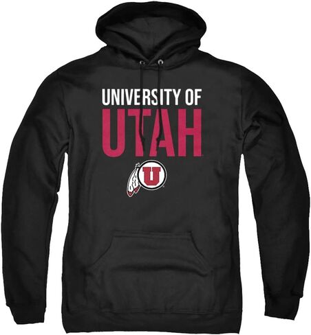 University of Utah Official Stacked Unisex Adult Pull-Over Hoodie in Saudi Arabia